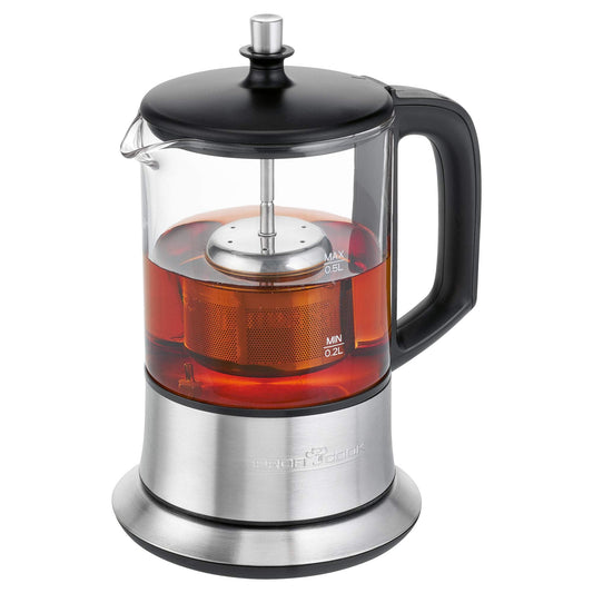 ProfiCook® 2in1 ūdens vārītājs un tējkanna - temperatūras iestatījums, stikla tējkanna 0,5L, nerūsējošā tērauda filtrs.
