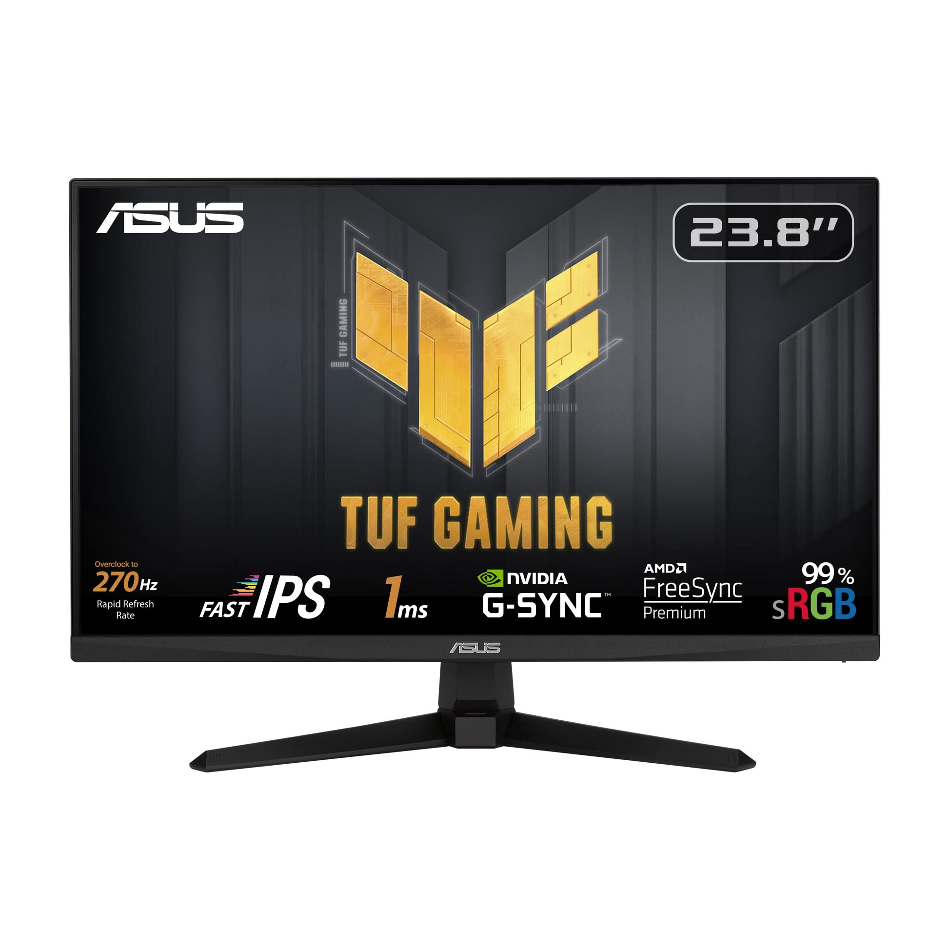 ASUS TUF Gaming VG249QM1A - 24" Full HD, 270 Hz, 1 ms GtG, G-Sync, FreeSync, Fast-IPS, 1920x1080, HDMI, DisplayPort, black