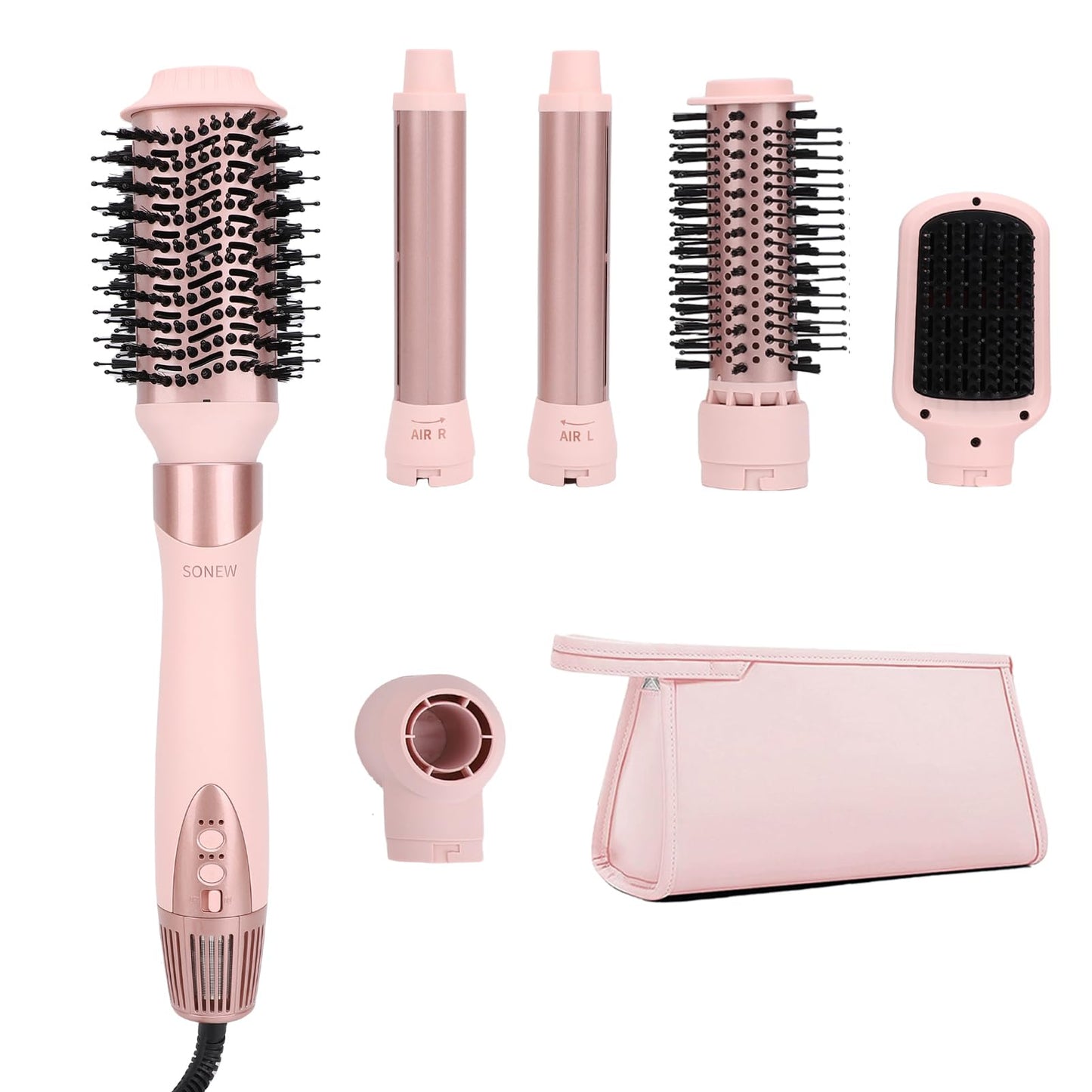 6-In-1 Hairstyler un Airstyler ar joniem un Coanda efekta lokšķēri
