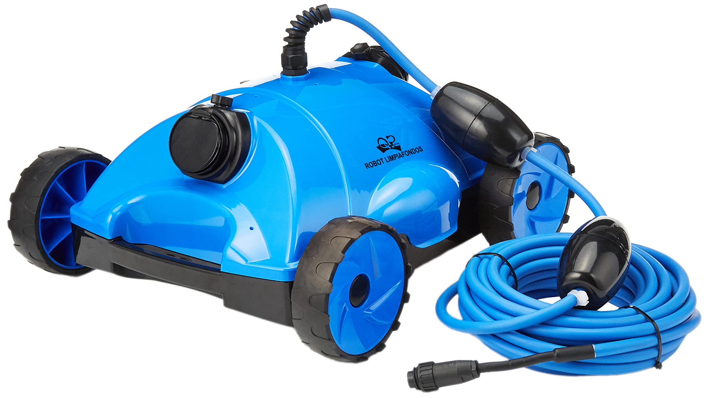 Productos QP 500351AZ - Elektriskais grīdas tīrīšanas robots peldbaseiniem, efektīvs un kompakts, zils.