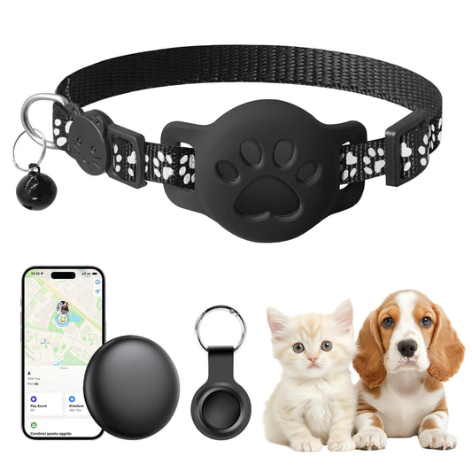 GPS izsekošanas ierīce kaķim un sunim, saderīga ar iOS un Android, Mini GPS Tracker, darbam ar Find Tag lietotni, bez abonēšanas, globāla pārklājuma lokators, bagāžas izsekošana, ūdensizturīgs