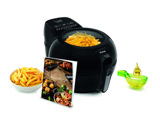 Tefal ActiFry Genius+ karstais gaisa friteze ar maisītāju, Airfryer, nav jāsakrata, 1500 W, 1,2 kg 6 personām, 9 automātiskās gatavošanas programmas, energoefektīva, veselīga friteze bez eļļas, melna, FZ7738