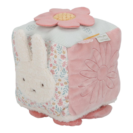 Little Dutch nijntje Miffy x aktivitātes kubs ar spoguli, mīksts sensorais kubs mazulim, rozā Lucky Blossom
