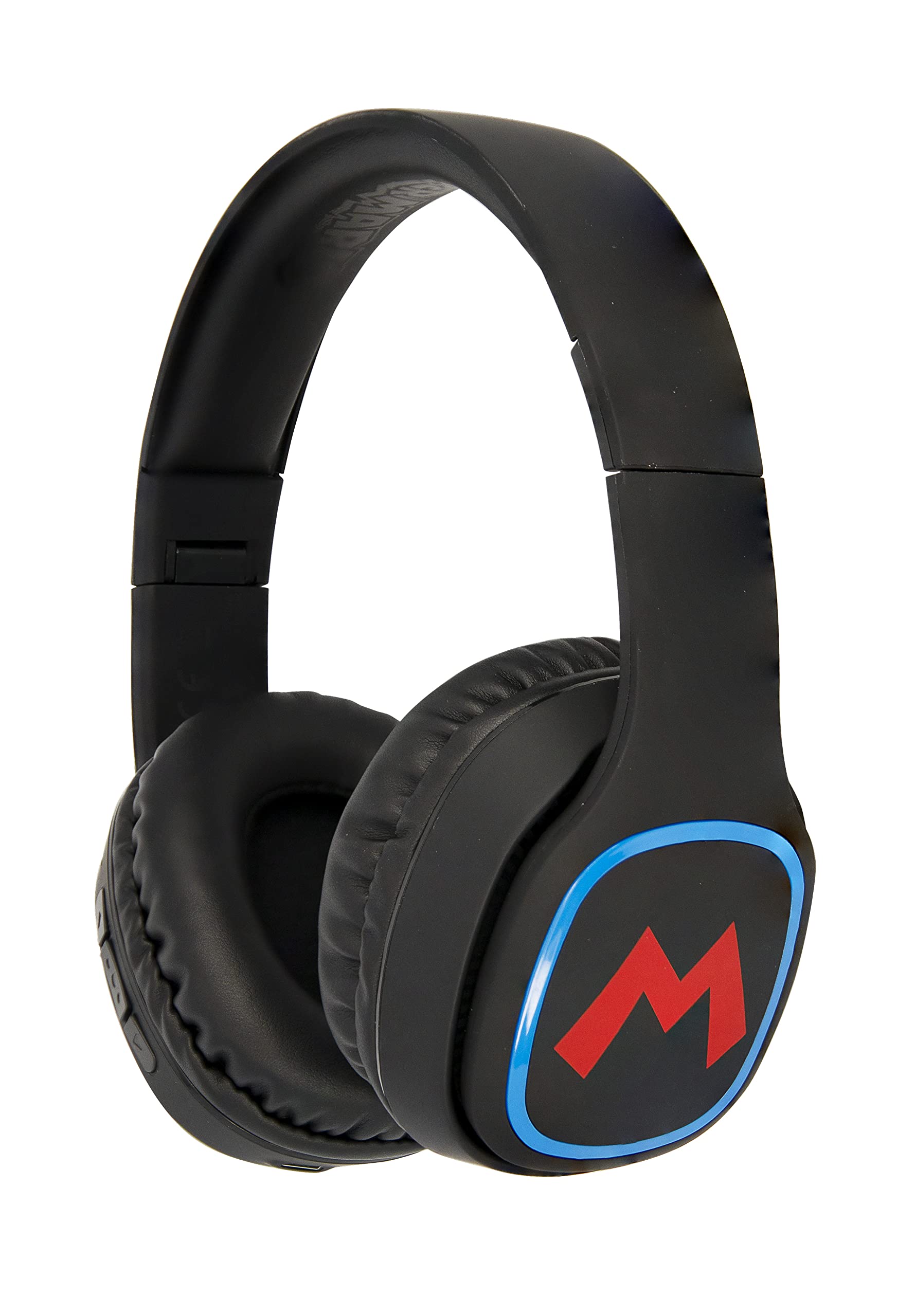 OTL Technologies TWEEN Bluetooth austiņas - salokāmas, polsterētas stīpas, 30 stundu akumulatora, Super Mario dizains, melnas