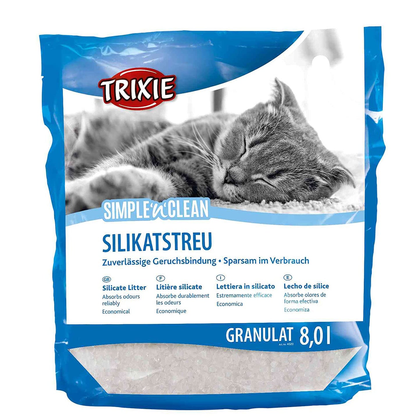 Kaķu pakaiši TRIXIE Simple'n'Clean silikāts, neitralizē smakas – 8 l