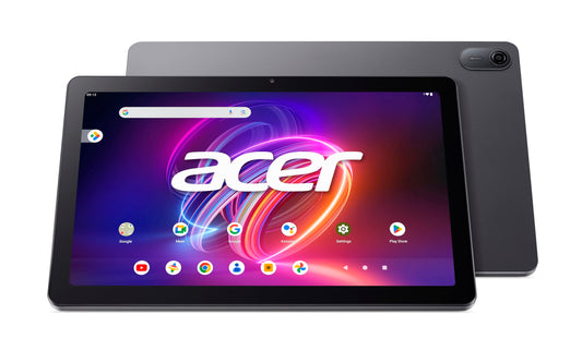 acer Iconia Tab P10 (P10-21Q-83VZ) planšetdators 10 collas (26,42 cm) 2K QLED IPS skārienekrāns - MediaTek MT8781 Octa-Core procesors, 6 GB LPDDR4X RAM, 256 GB UFS atmiņa, Android 14, pelēks + portfeļa vāks
