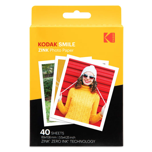 Fujifilm Instax Mini instant filma, 2X 10 lapas (20 lapas), balta un mini rāmis WW1 varavīksne, krāsaina  
10. KODAK RODZL3X440 Fotopapier 89 x 108mm 40 St. Reißfest, 40 Pack