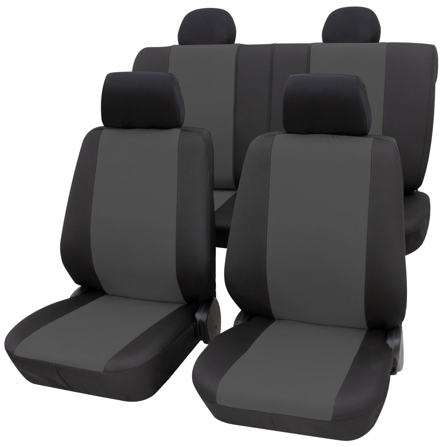 Auto sēdekļu pārvalki PETEX universāls pilns komplekts 11 daļas Samos pelēks, Eco Class ar SAB 1 Vario