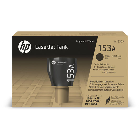 HP oriģinālais 153A melns tonera uzpildes komplekts - augstas kvalitātes, ilgmūžīgs, piemērots Laserjet printeriem.