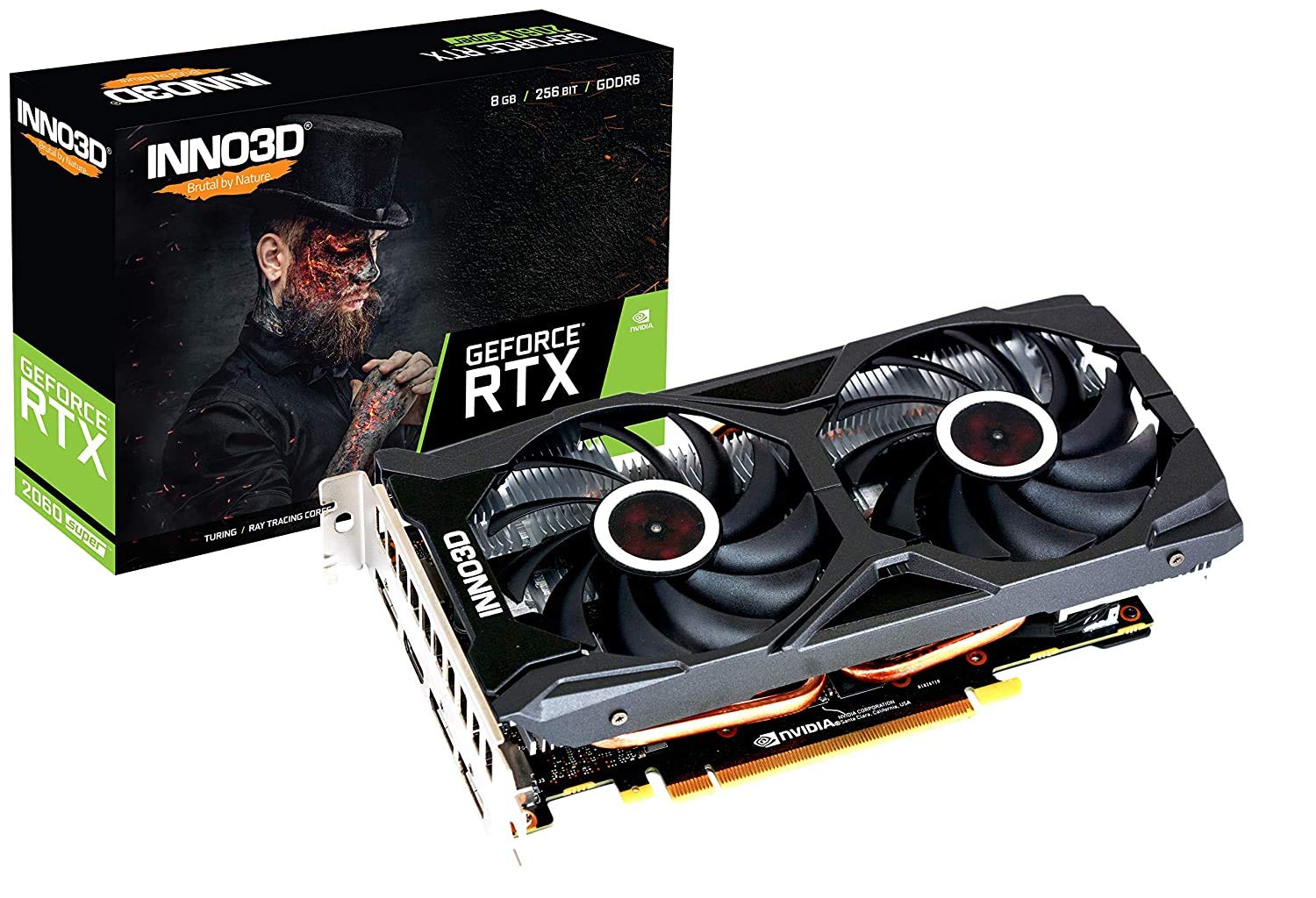 Inno3D GeForce RTX 2060 Super Twin X2 OC 8GB - Dual-fan cooling, 8GB GDDR6 memory, optimized for gaming performance.
