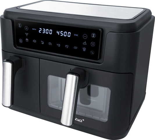 Steba DUO karstā gaisa fritieris - 9,5 l tilpums, 6 l un 3,5 l grozi, 10 automātiskās programmas, HF 9500.