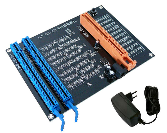 KALEA-INFORMATIQUE testa plāksne - AGP un PCI Express tipa grafiskajām kartēm, nodrošina efektīvu testēšanu un analīzi.