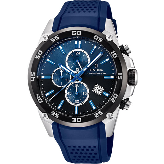 Festina Sporta pulkstenis F20330/A - sporty design, chronograph function, durable stainless steel, water-resistant.
