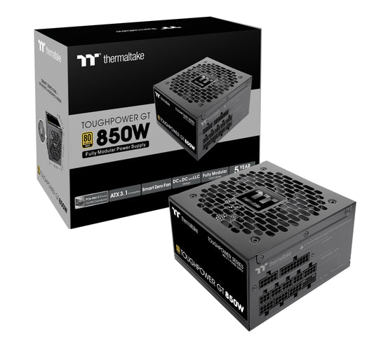 Thermaltake Toughpower GT 850W - Modular design, 80Plus Gold efficiency, high-performance power supply.