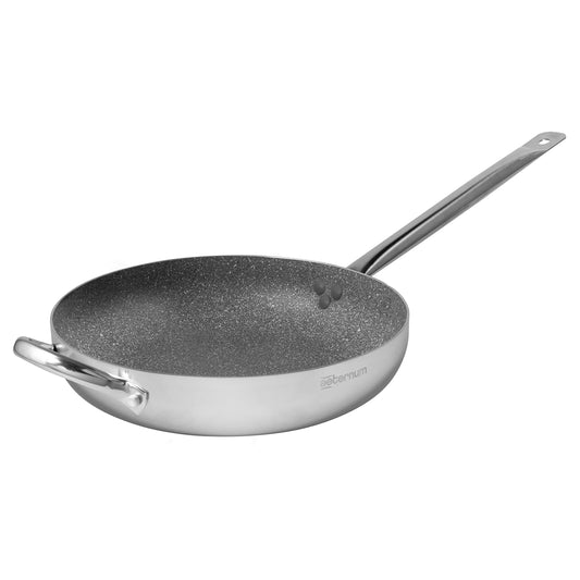 Aeternum G.FAMIGLIA Deluxe PANNA 36 cm - aluminum construction, silver finish, durable and stylish cookware.