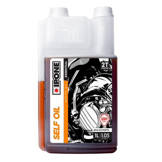 9. IPONE – motorolie ZT Self Oil – 1 litra dozēšanas kanistrs – daļēji sintētisks smērviela – divtaktu dzinējiem - zemeņu