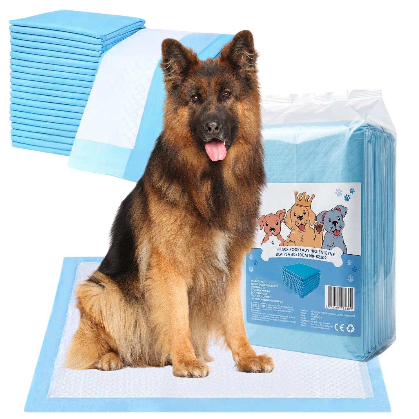 Pawtastic Gear suņu un kucēnu paladziņi 90 x 60 cm, 50 gab.