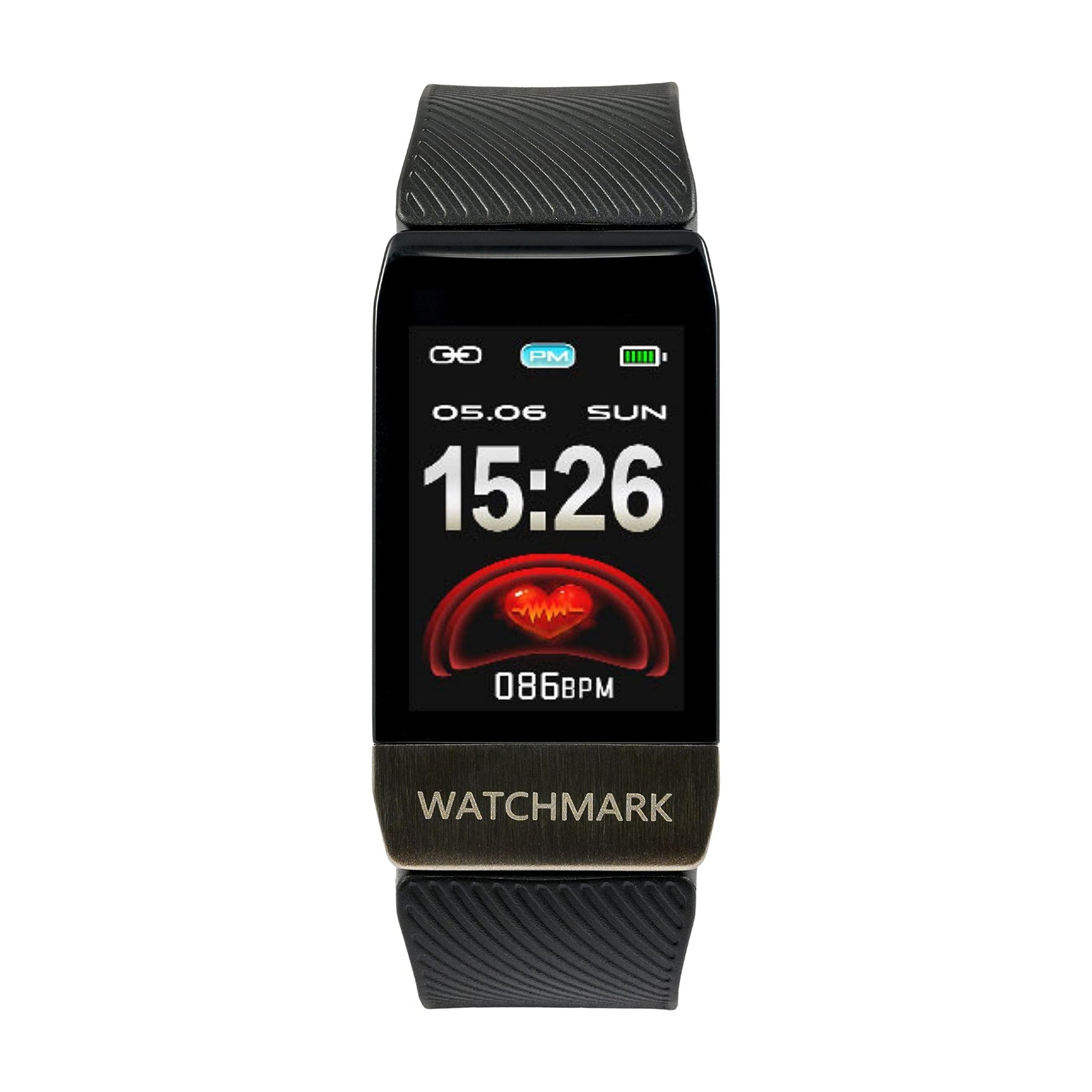 Watchmark Kardiowatch WT1 - Fitness tracker with heart rate monitor, step counter, and waterproof design.