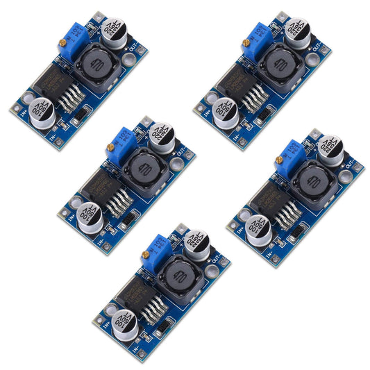 Sprieguma pārveidotājs Yizhet 5 gab. DC-DC Buck Converter 3,2-46V uz 1,25-35V, regulējams pazeminošs modulis, barošanas avota solis lejup