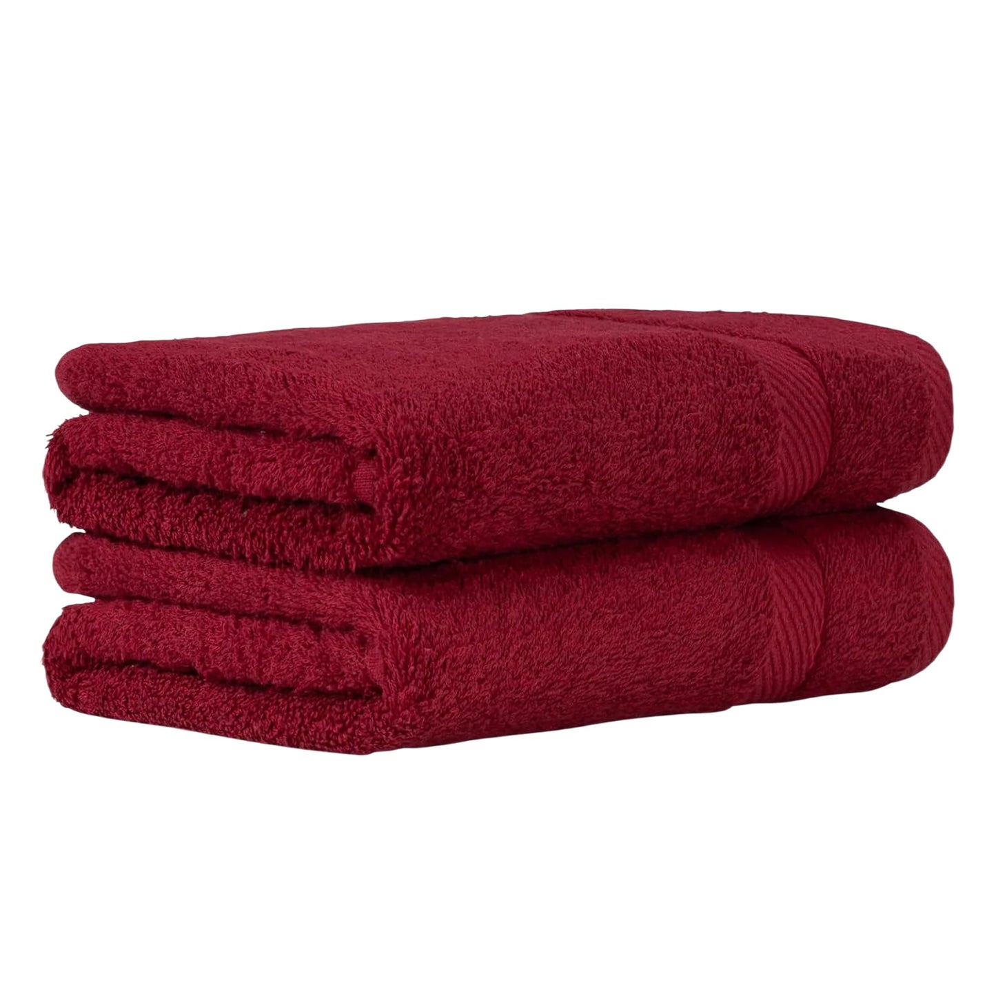 Dvieļu komplekts Luckytowel 50x100 cm – Oeko-TEX 100% kokvilna 600 g/m² – frotē dvieļi ar pakarināšanas cilpu – pūkains un ļoti absorbējošs – 2 gab. sarkans