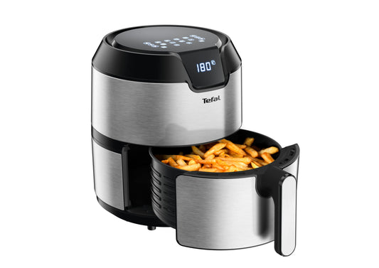 Tefal Easy Fry Deluxe XL - 1500W, 4.2L, 6 servings, 8 programs, digital display, energy-saving, stainless steel, oil-free fryer