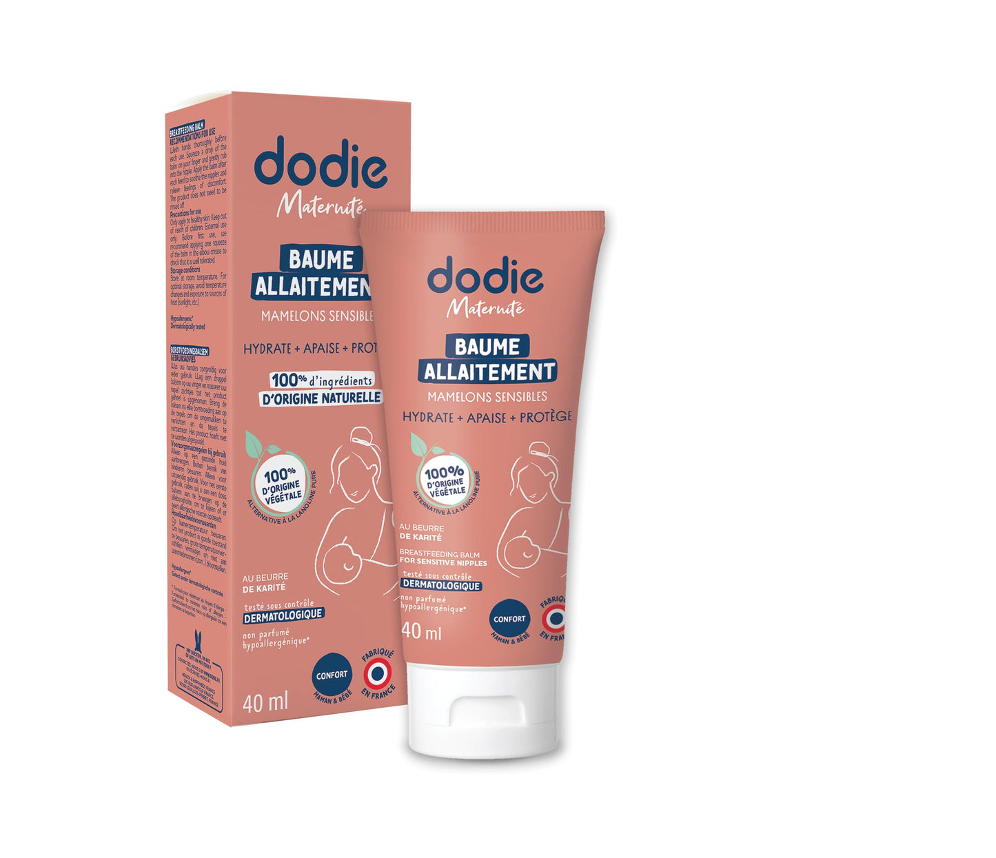 Krūtsgalu krēms Dodie ar augu izcelsmes lanolīnu, 40 ml