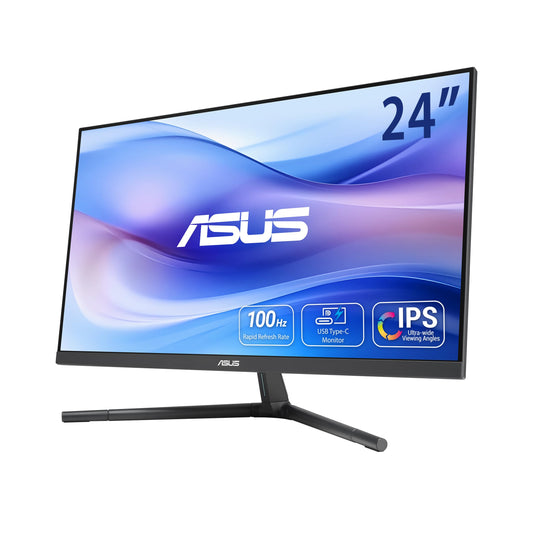 ASUS Eye Care VU249CFE-B - 24" Full HD monitor, 100Hz, Adaptive Sync, USB-C, HDMI, blue light filter, rest reminder.