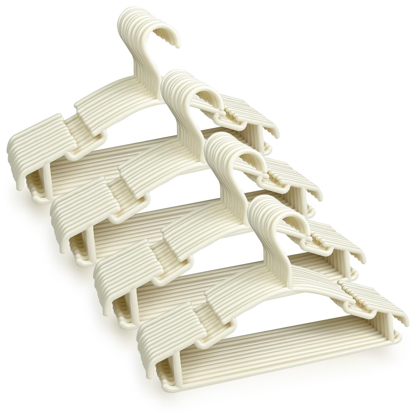 Lectorias bērnu pakaramie balti 40 gab. komplekts, 28cm, plastmasa