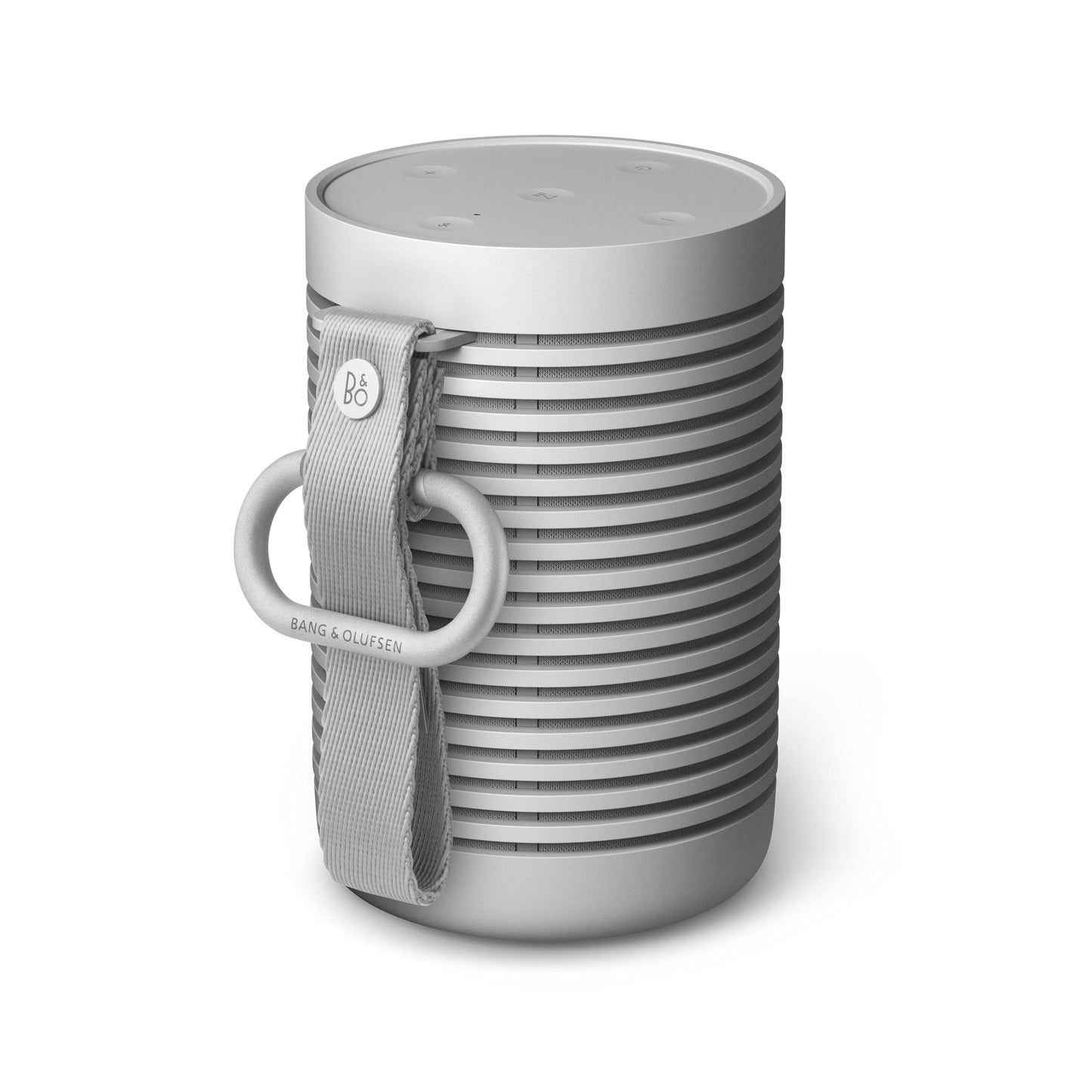 Bang & Olufsen Beosound Explore – Bezvadu portatīvais Bluetooth āra, mājas un ceļojumu, IP67 ūdensizturīgais augstākās klases 360 grādu skaļrunis ar 27 stundu akumulatora darbības laiku - Pelēks migla