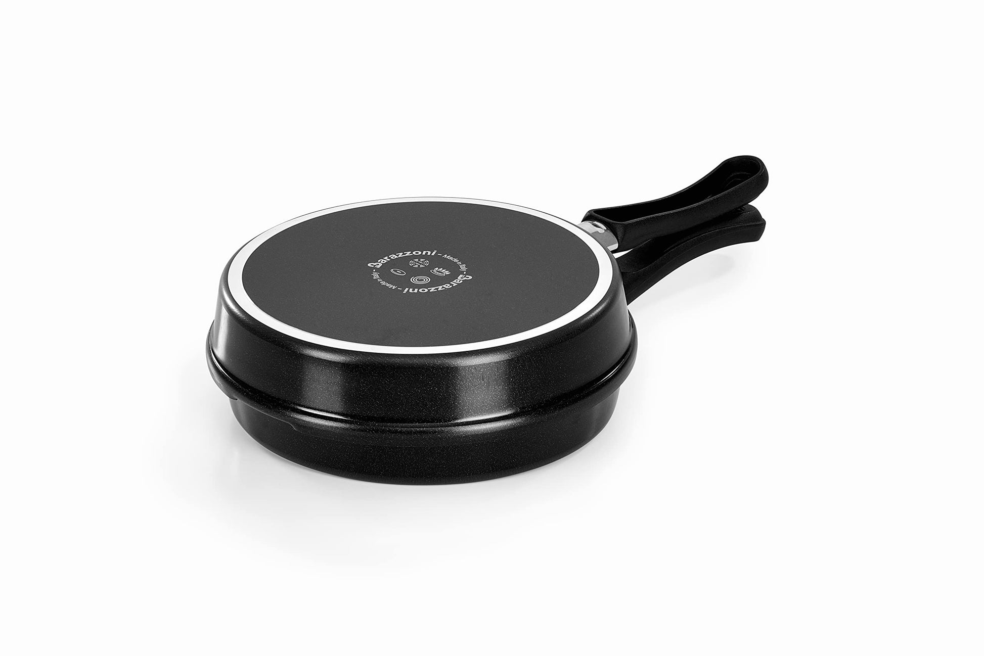 Barazzoni Girafrittatata - 20 cm stainless steel frying pan with bakelite handle, black finish.