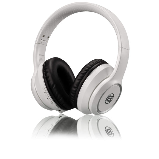 Bresser Bluetooth austiņas - virs auss, integrēts mikrofons, 3,5 mm savienojums, līdz 8 stundu darbības laiks, baltas