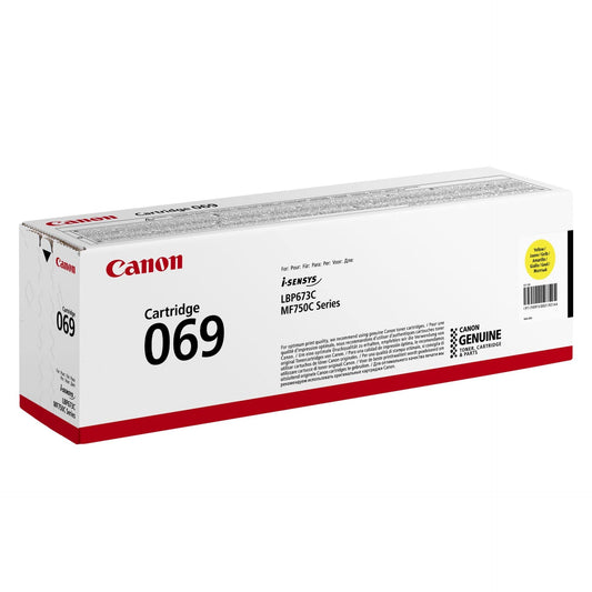 Canon 069 Toner Cartridge - Original, Yellow, for i-SENSYS LBP673Cdw, LBP673dw, MF752Cdw printers.