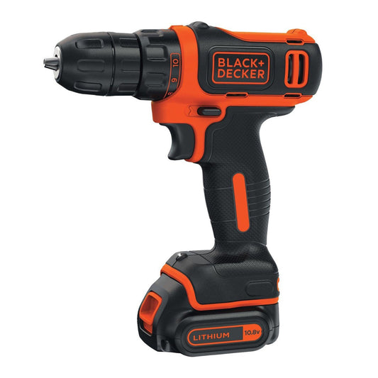Black+Decker Li-Ion ultra-kompaktais urbis - 10.8 V akumulatora skrūvgriezis ar ergonomisku rokturi un LED gaismu