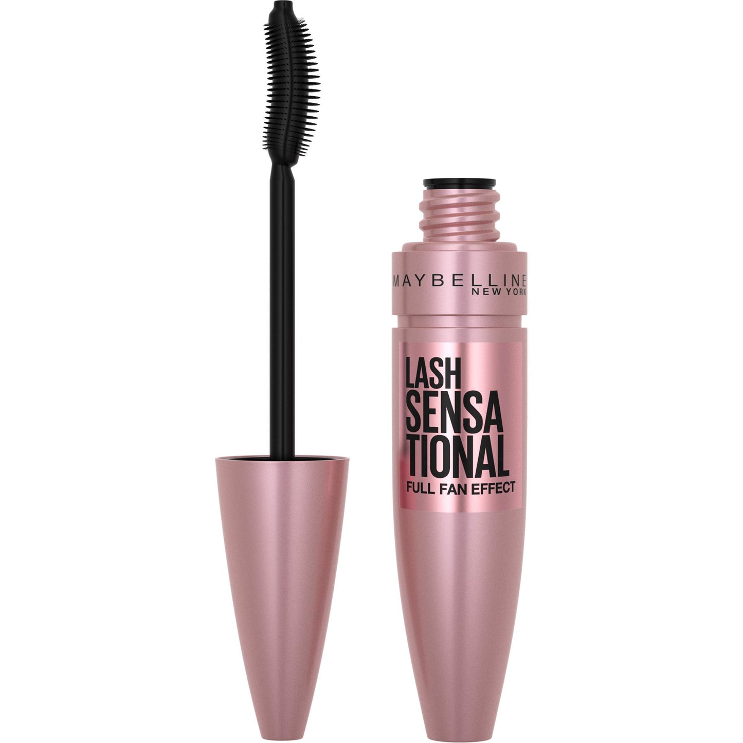 Tūlītēja apjoma skropstu tuša Maybelline New York Lash Sensational, skropstu faneffektam, 2-in-1 skropstu atvēršanas birstīte, Very Black, 9,5ml