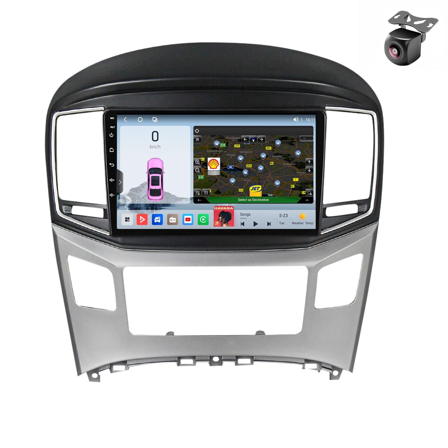 Android 14 automagnetola Hyundai H1 Grand Starex 2015 2016 2017 2018 2019-2021 GPS navigācija 9 collu skārienekrāns, radio, SWC, RDS, CarPlay, Android Auto, M200S 8core 2+32G