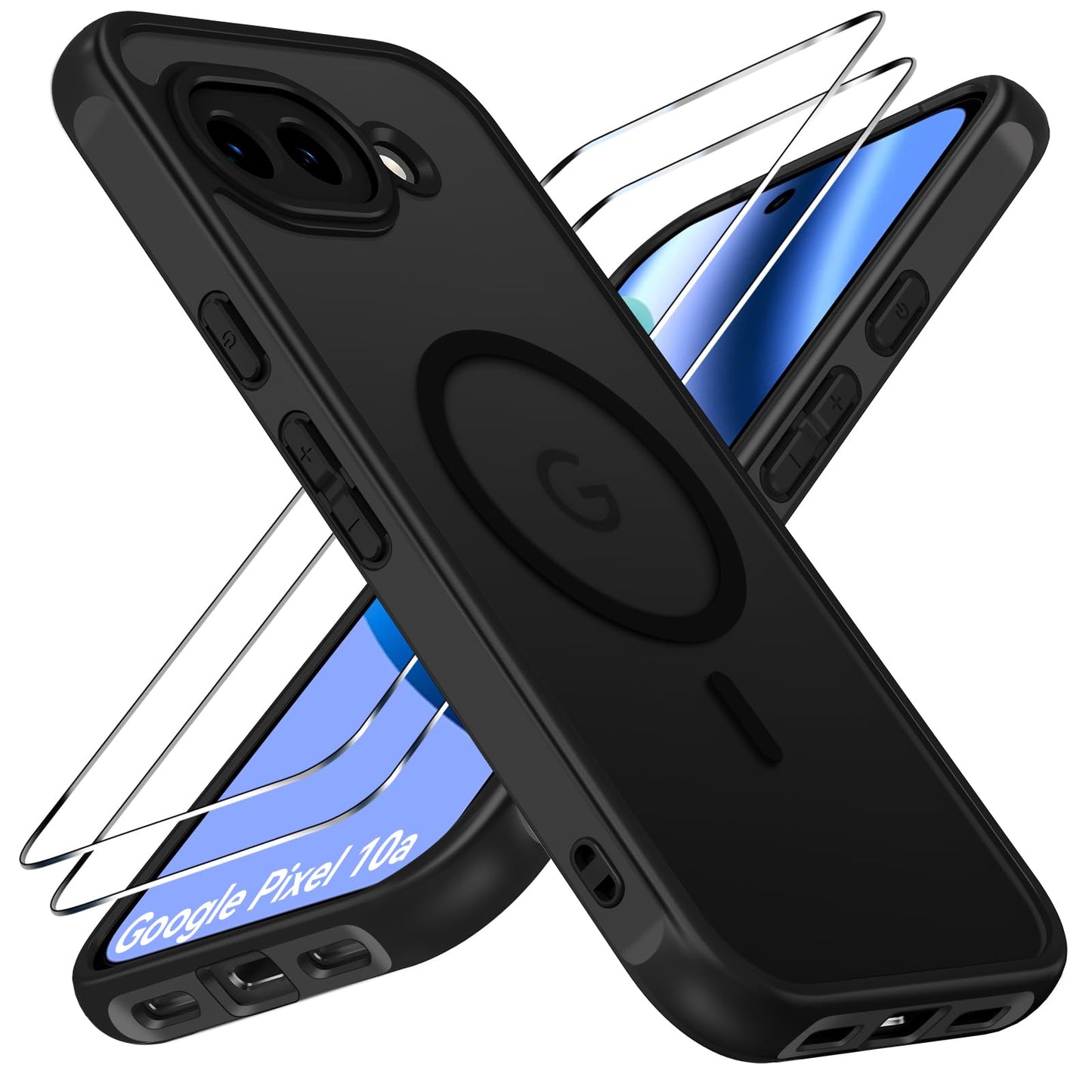 ivoler 3 in 1 magnētiskais vāciņš Google Pixel 10a, matēti melns