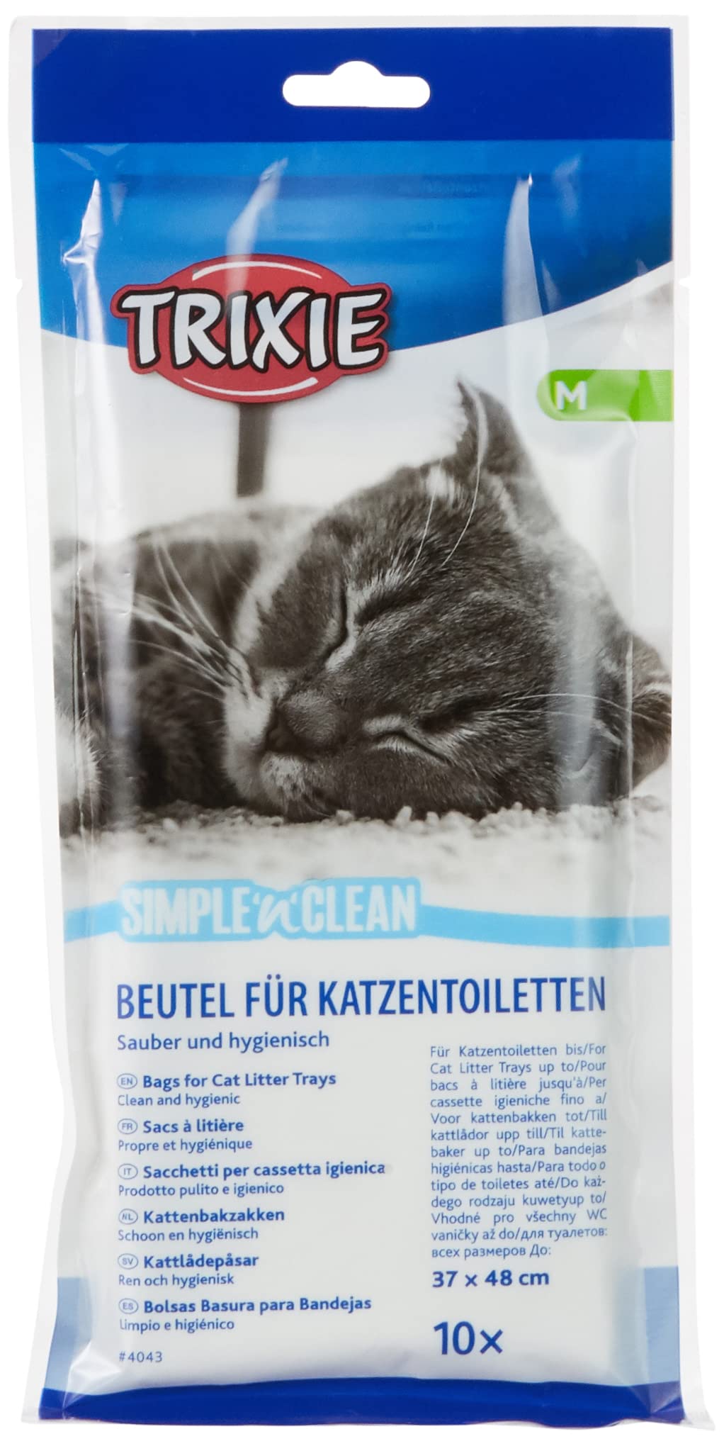 TRIXIE Simple'n'Clean kaķu tualetes maisiņi Gr. M, 10 gab. kaķiem