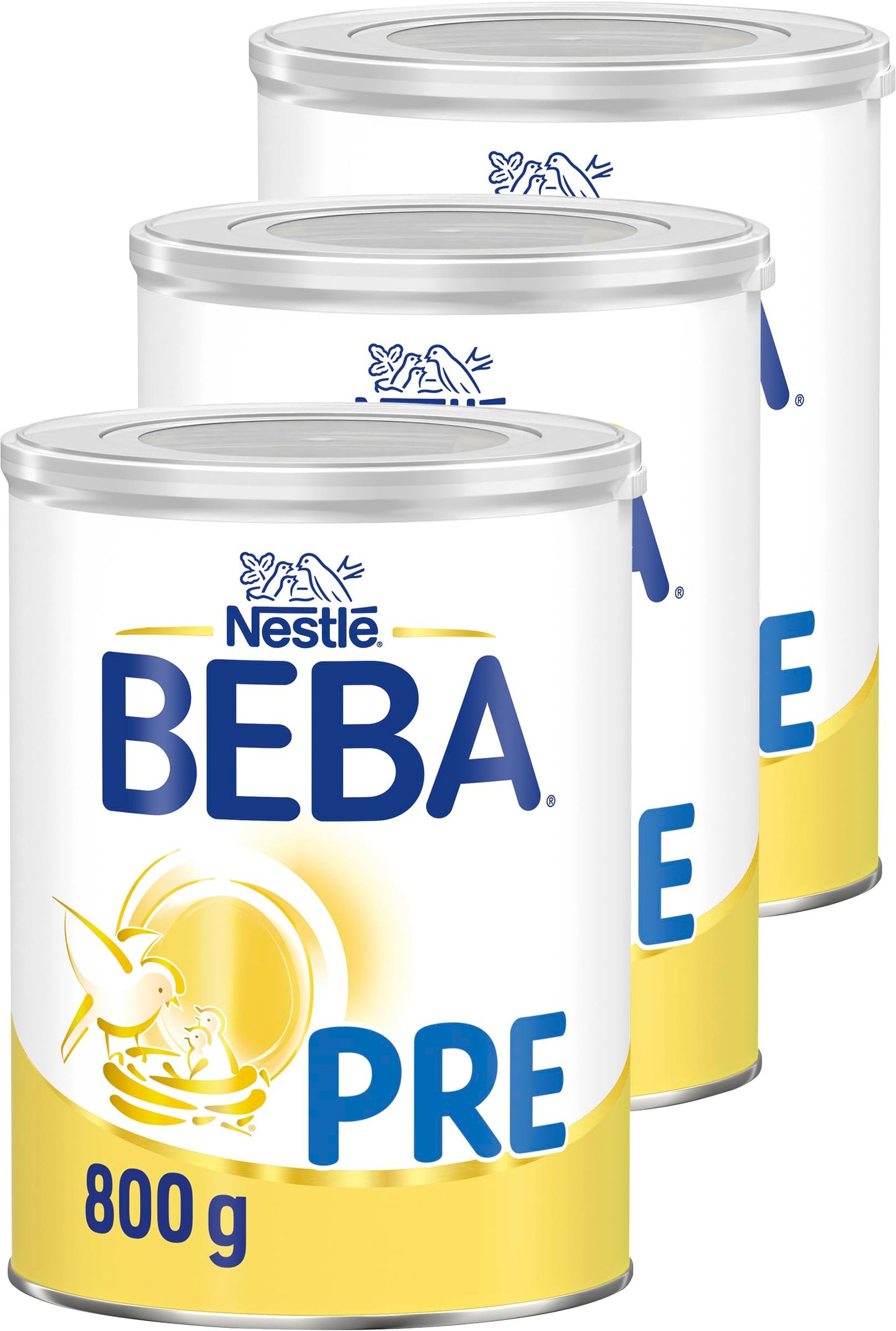 BEBA PRE sākuma piena maisījums no dzimšanas, piena pulveris zīdaiņiem, 3 x 800 g