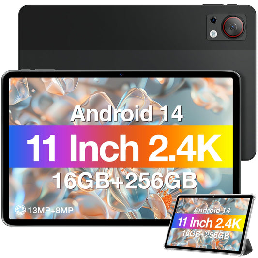 19. DOOGEE T30S planšetdators Android 14, 2,4 K planšetdators 11 collas, 16 GB RAM + 256 GB ROM/TF 1 TB skārienekrāns, lēts planšetdators 5G WiFi | 13 MP + 8 MP | 8580 mAh | Widevine L1 spēļu planšetdators Melns