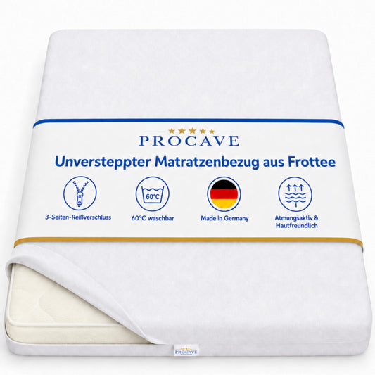 Matracis pārvalks PROCAVE frotē, nevatēts 100 x 210 cm, matrača augstums 23-28cm, matracis aizsargs