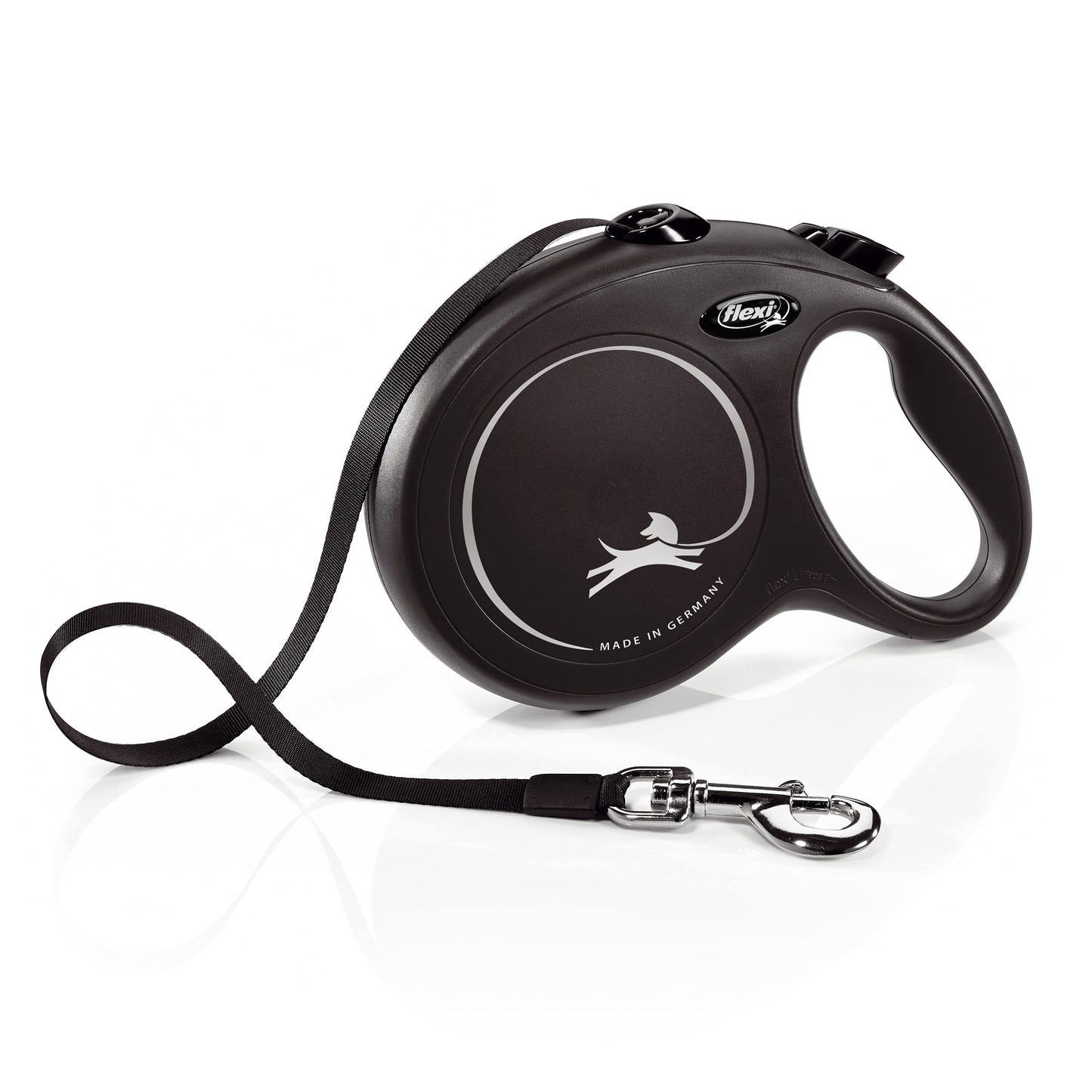 Suņu ruļļpavada flexi® Classic L, 8m lente, melna