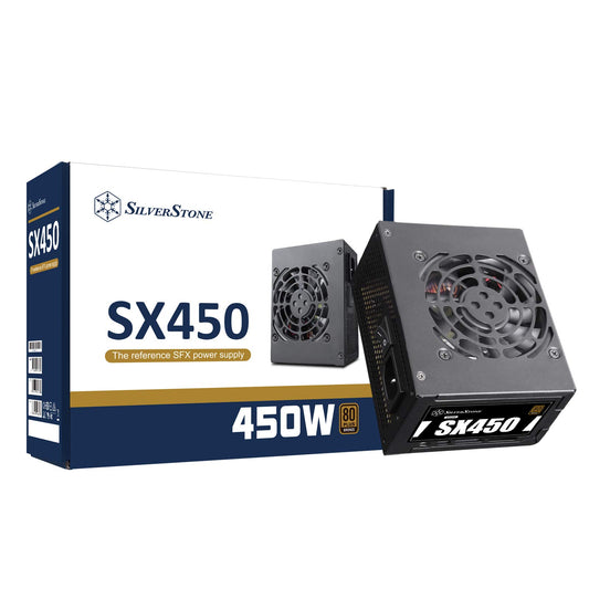 Silverstone SST-SX450-B - 450W SFX power supply, 80 Plus Bronze, quiet operation, 80mm fan.