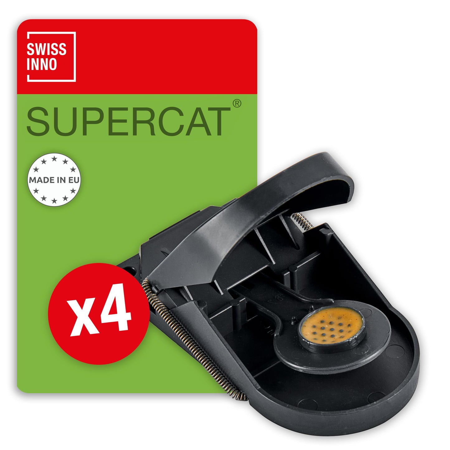 Peles slazds SWISSINNO SuperCat ar zemesriekstu sviesta ēsmu, 4 gab.