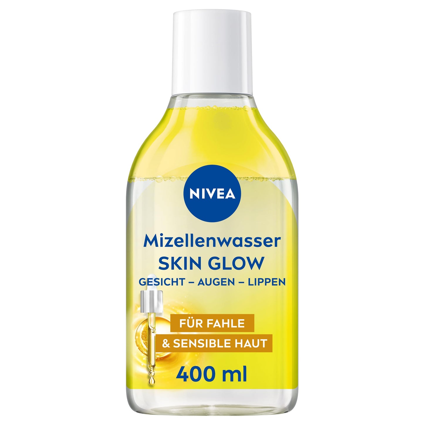 Micelārais ūdens NIVEA Skin Glow, sejas tīrīšanas ūdens ar aminoskābju kompleksu, C un E vitamīnu, 400 ml