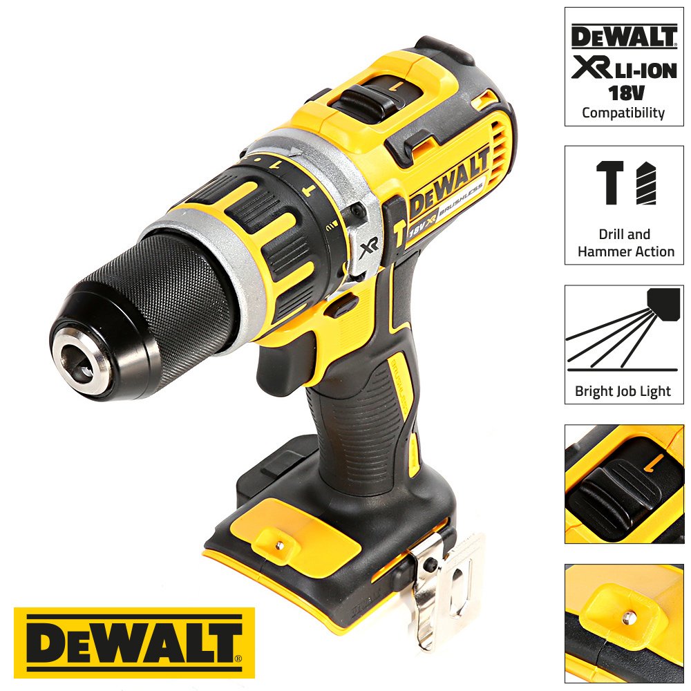 DeWalt DCD 795 M1 - 18V cordless impact drill with 1x 4Ah battery, charger, and TSTAK case.
