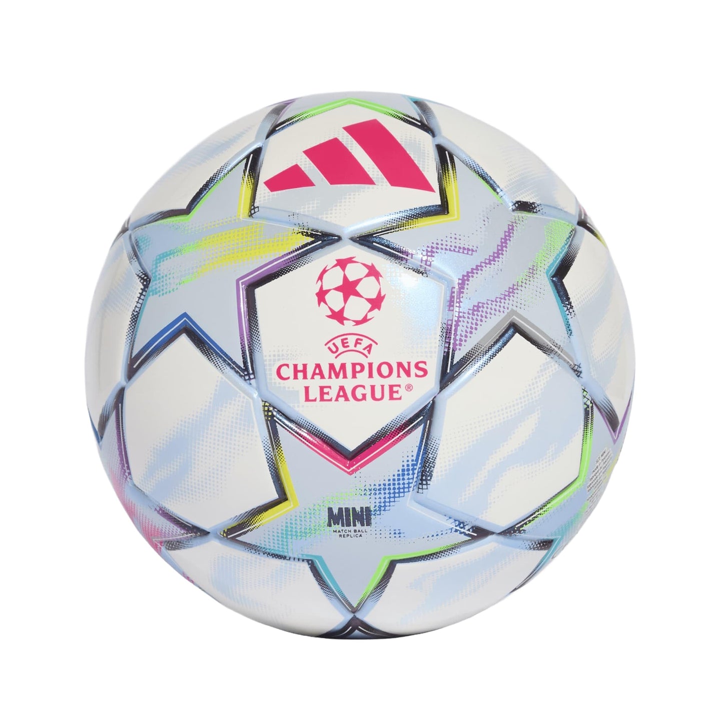 Futbola minibumba adidas UCL UEFA Champions League MINI, 1. izmērs, White/MULTCO, KE9770