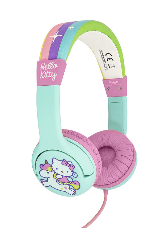 OTL T bērnu austiņas - Hello Kitty Varavīksne, bērnu austiņas ar krāsainu dizainu un komfortablu fit.
