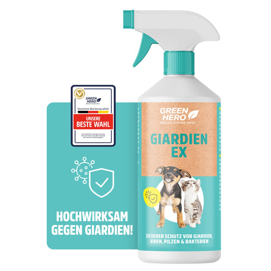 Dezinfekcijas aerosols pret giardijām Green Hero EX suņiem un kaķiem 500ml, efektīvs pret giardijām, baktērijām, vīrusiem un sēnītēm