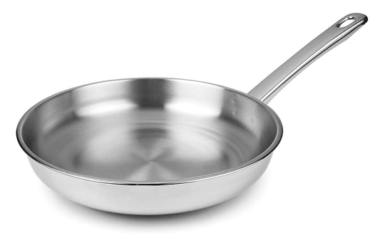 Lacor PANNA 20 cm VITROCOR - Grey stainless steel frying pan, durable and heat-resistant for versatile cooking.