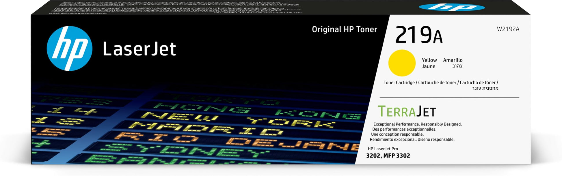 HP 219A Yellow Original LaserJet Toner Cartridge - High-quality, reliable printing, compatible with HP LaserJet printers.